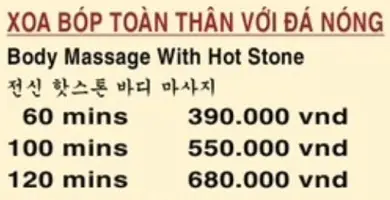 Xoa bóp toàn thân với đá nóng