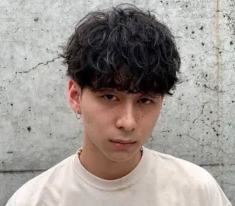 Men’s Long Hair Perm