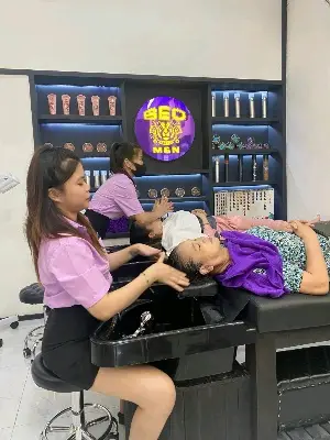 Gội đầu, massege mặt, cổ, vai, gáy, tay