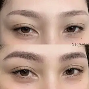 Hair Stroke + Dot Eyebrow Tattoo